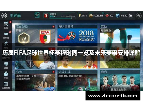 历届FIFA足球世界杯赛程时间一览及未来赛事安排详解